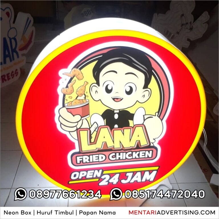 Neon Box Bulat Surabaya