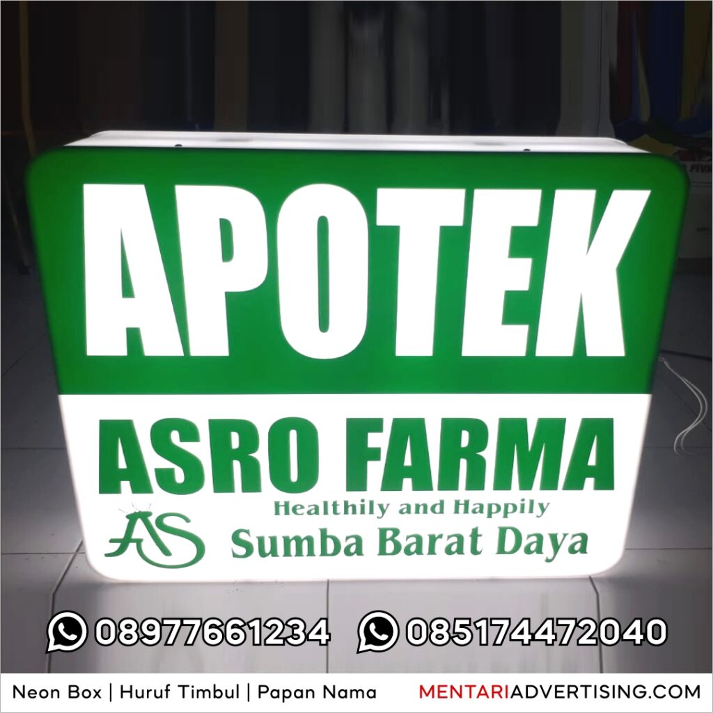 Jasa Neon Box Custom Surabaya