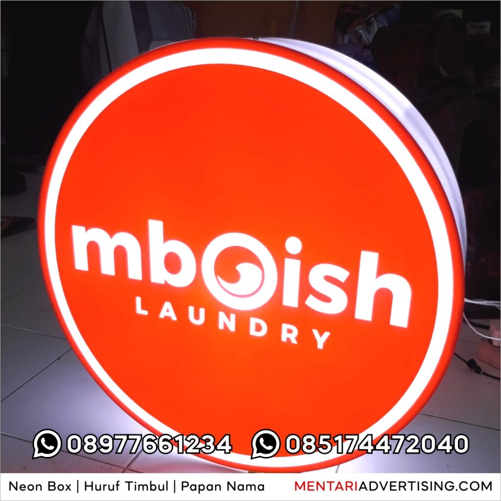 Neon Box Bulat Surabaya