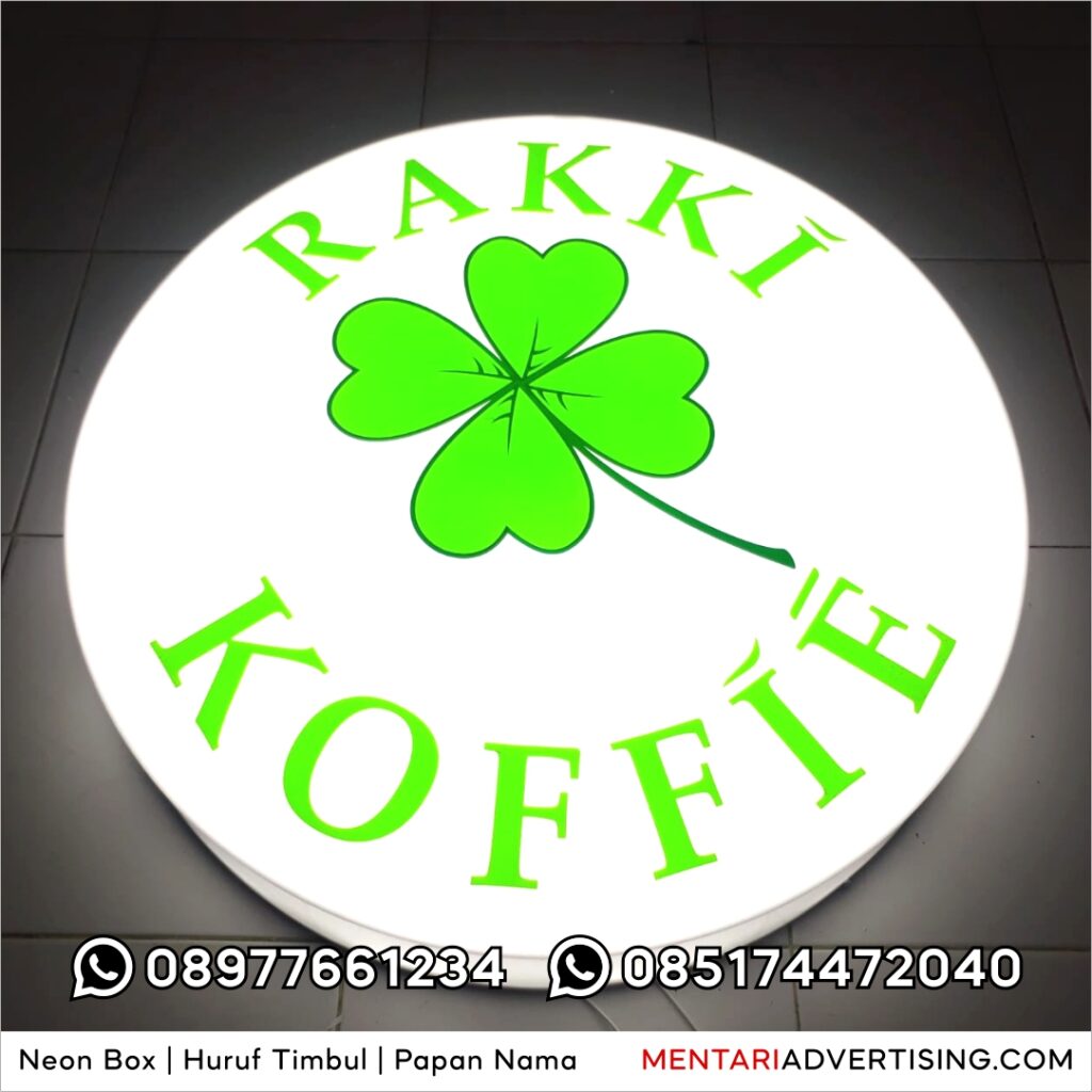 Neon Box Bulat Surabaya