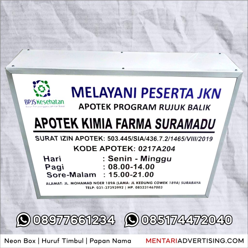 Neon Box Backlite Surabaya