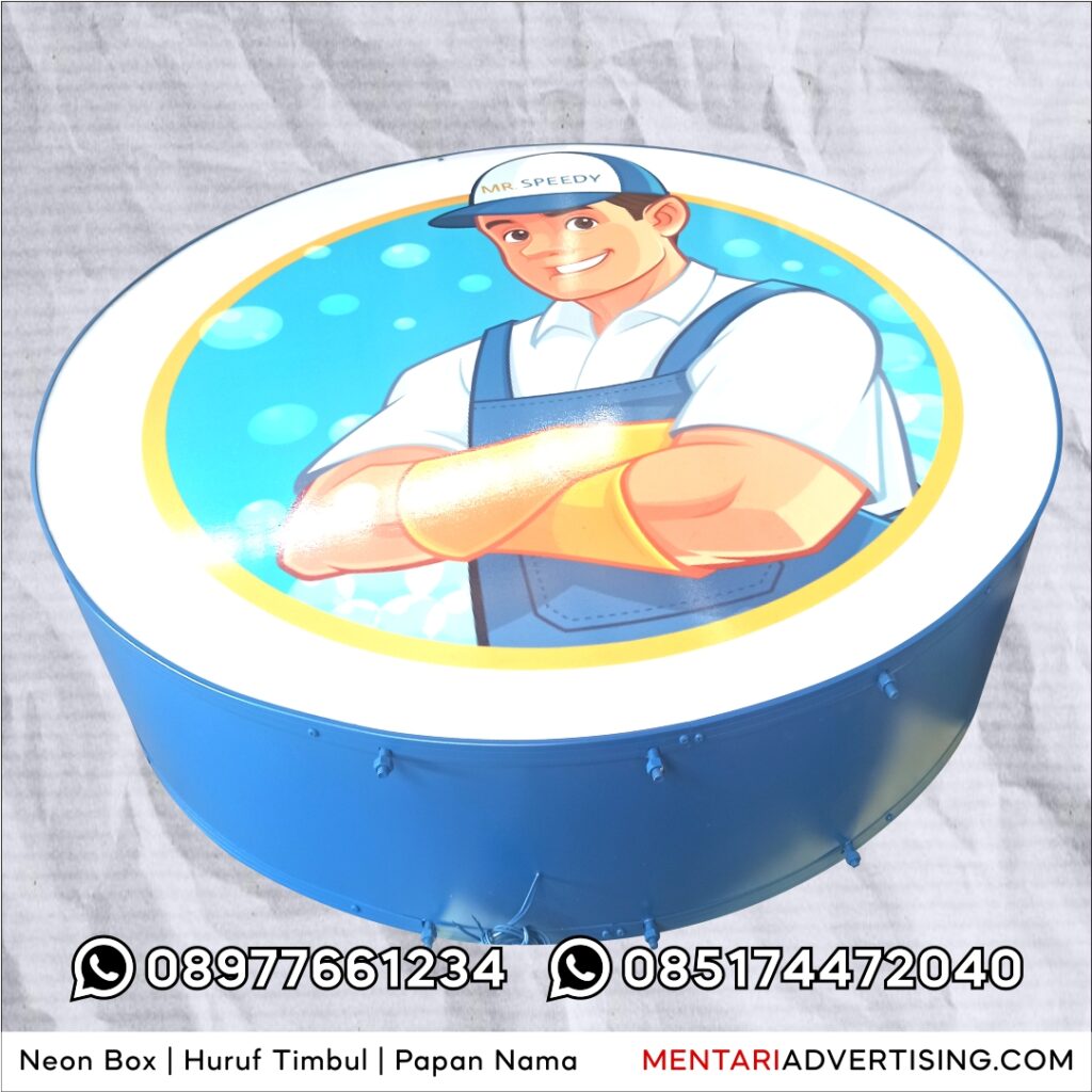 Neon Box Bulat Surabaya